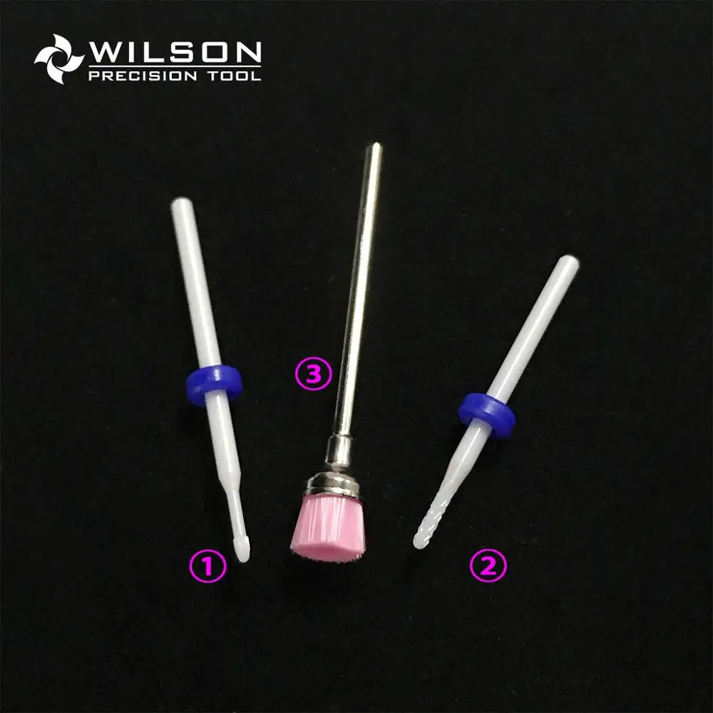 Керамический набор для очистки кутикулы K8 (3 шт.) твердосплавное сверло WILSON