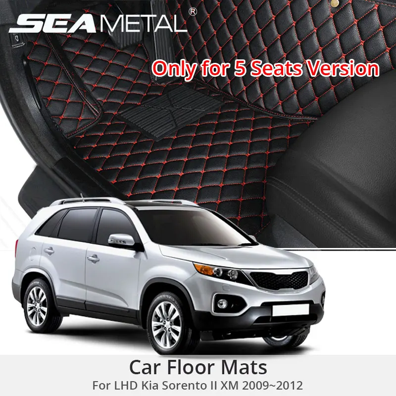 Для LHD Kia Sorento II XM 5 сидений 2012 2011 2010 2009 автомобильные коврики на заказ коврик авто
