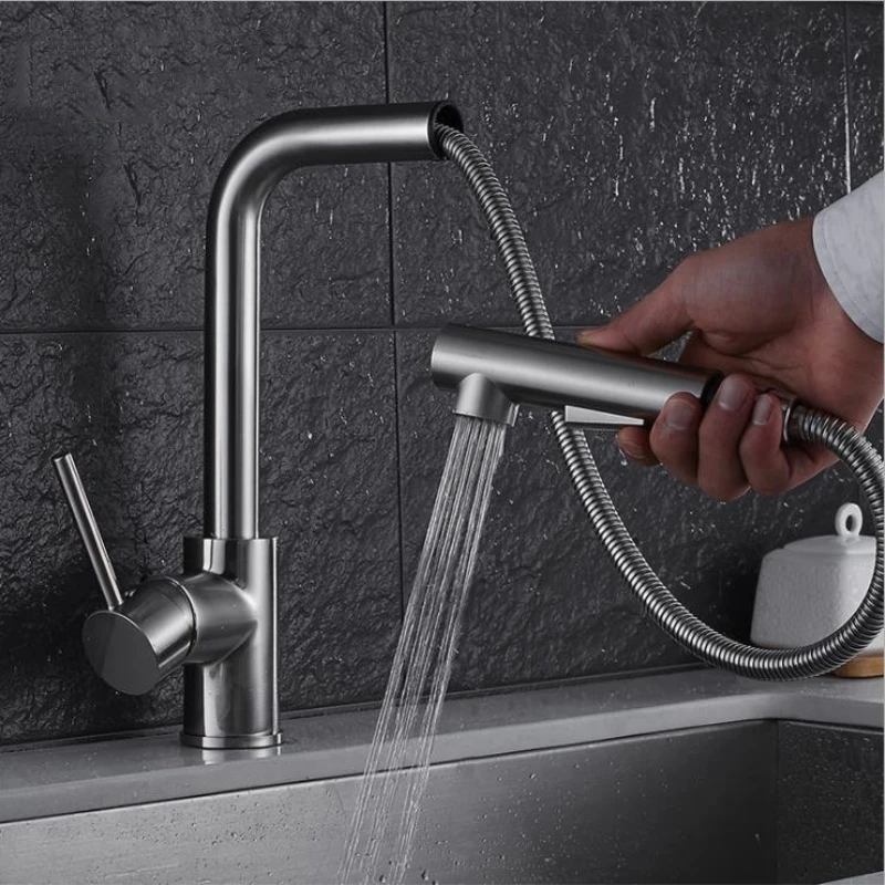 Кухонный кран с одной ручкой кухонный одним отверстием вращающийся на 360