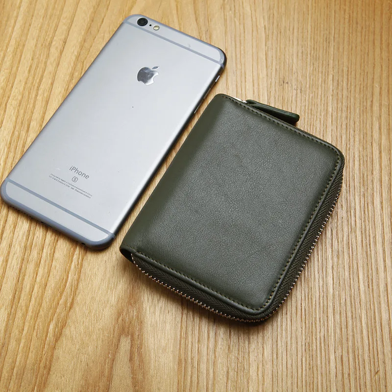 Кошельки LANSPACE из натуральной кожи для мужчин мини кошелек ручной работы кошельки