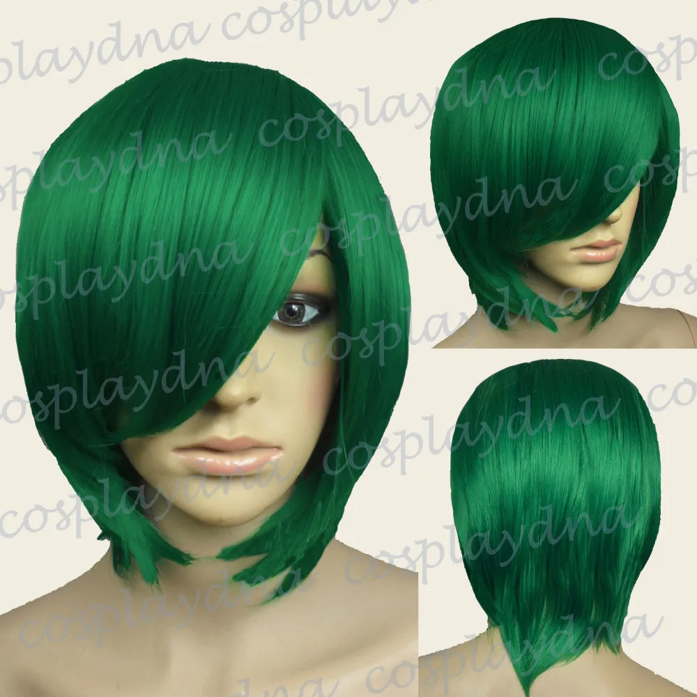 Хороший Зеленый Длинные Слой Боб Оборвалась Косплей ДНК Парики 44%|cosplay wig shop|cosplay