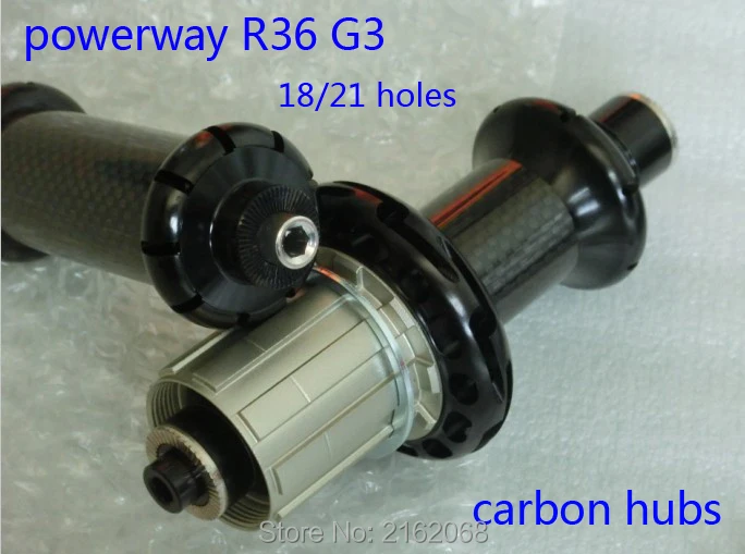 

New Powerway R36 G3 Road bike alloy carbon fibre bicycle hubs with skewers 18/21 holes Road parts black red colors Free shipping