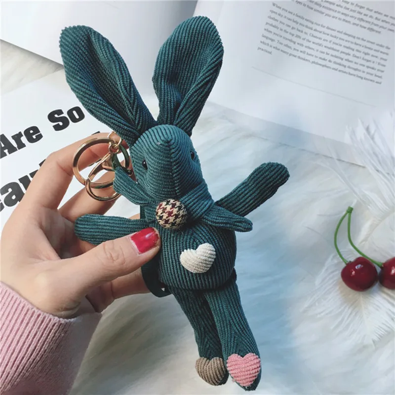 Новинка 2019 креативный брелок с кроликом креативная Вельветовая сумка для ключей