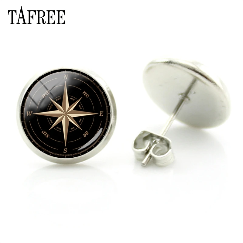 TAFREE новые модные коробки и иглы красивые серьги гвоздики дизайн кабошон купол