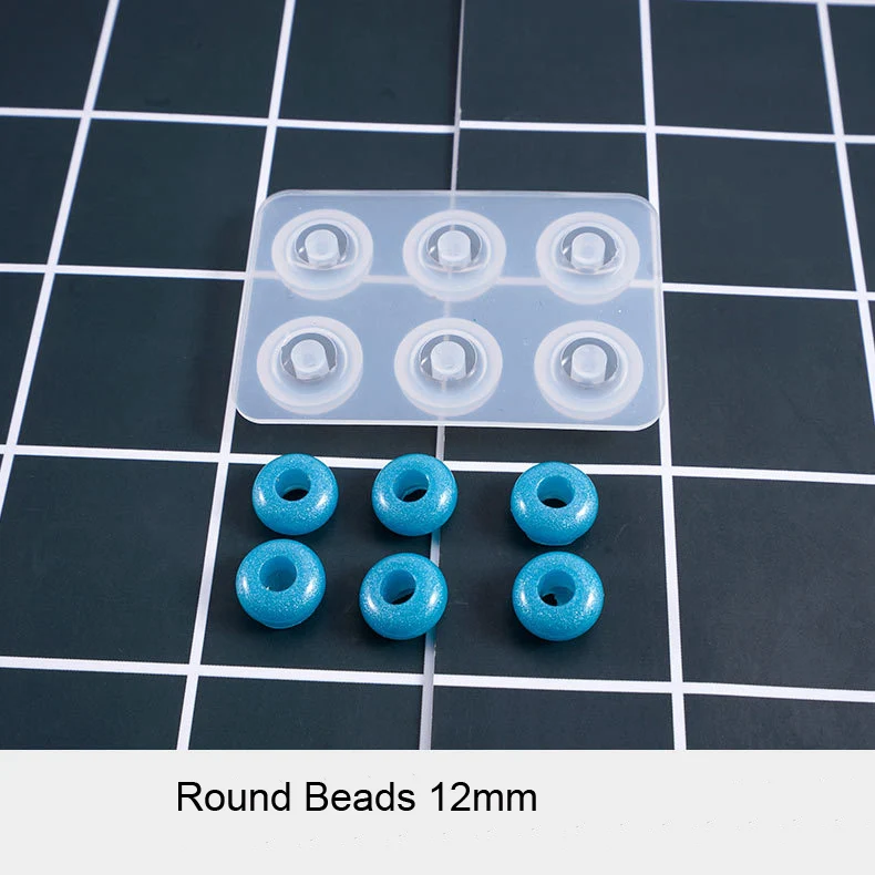 Round Beads 12mm 1 шт. круглые алмазные бусины жидкий силикон Expoxy Плесень Смола Ювелирная форма УФ подвеска ювелирные аксессуары ручной работы Ювелирный инструмент - Цвет: Round Beads 12mm