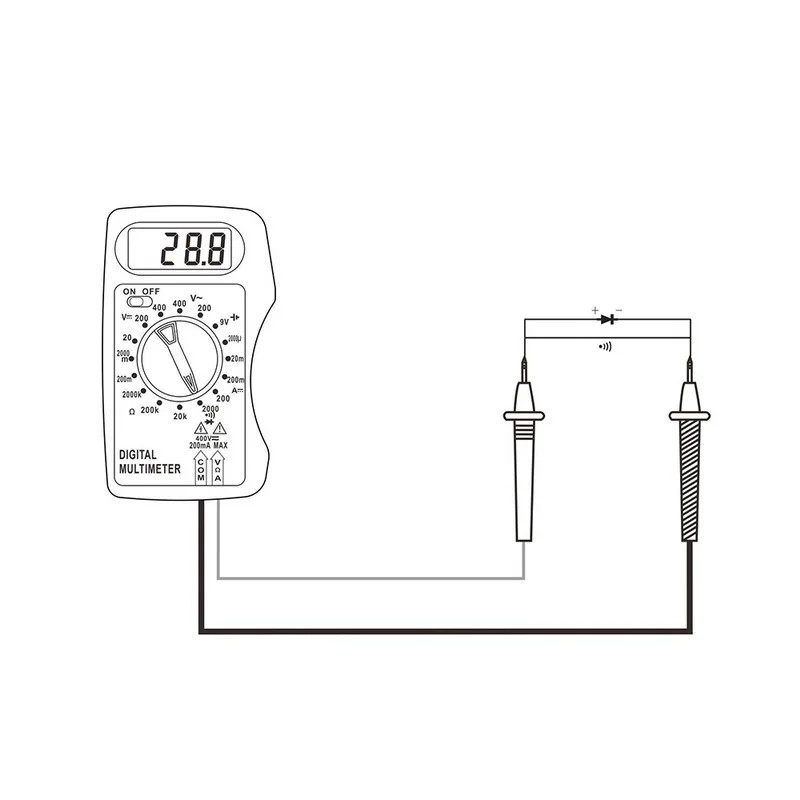 Junejour M300/DT83B Цифровой мультиметр тестер Ручной AC/DC мультиметр Измеритель сопротивления тока измеритель напряжения Ом клещи Тестер
