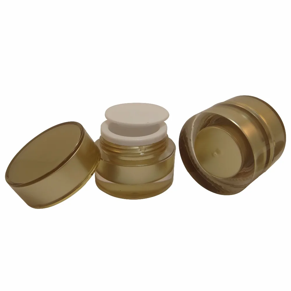 1 шт. 5 г акриловые Пластиковые Золотые банки горшок крем для макияжа косметика