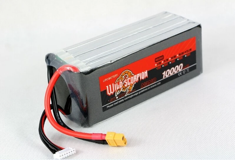 1 шт. Lipo батарея Wild Scorpion 22 2 v 10000mah 25c 40c 6S1P 300A непрерывная разрядка для
