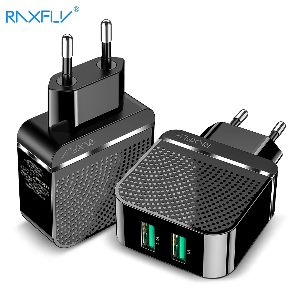 USB raxfly Зарядное устройство для Xiaomi Redmi Note 7 5 mi 9 SE дорожная зарядка с двойным Порты