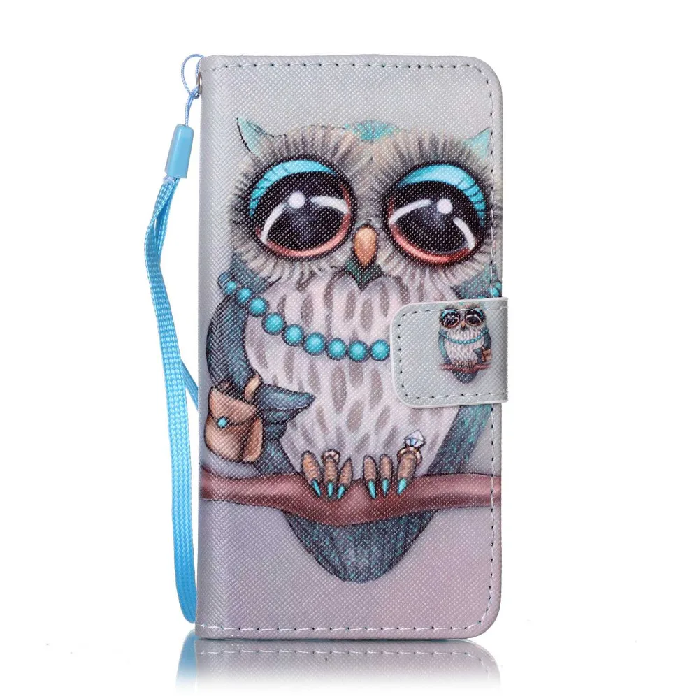 Мультфильм большой Средства ухода для век Сова кожа флип Стенд держатель кошелек