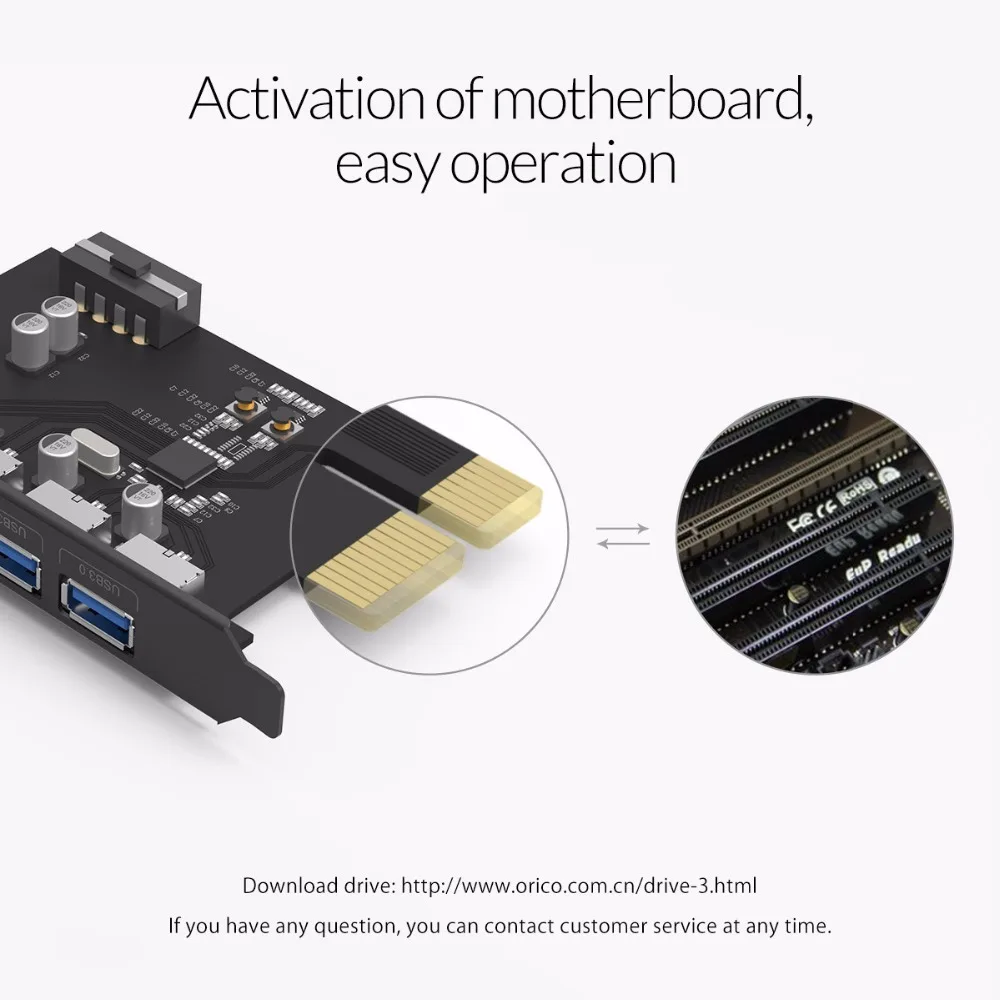 USB 3 0 PCI E Express Card адаптер ORICO с 4 портами карта суперскоростного расширения