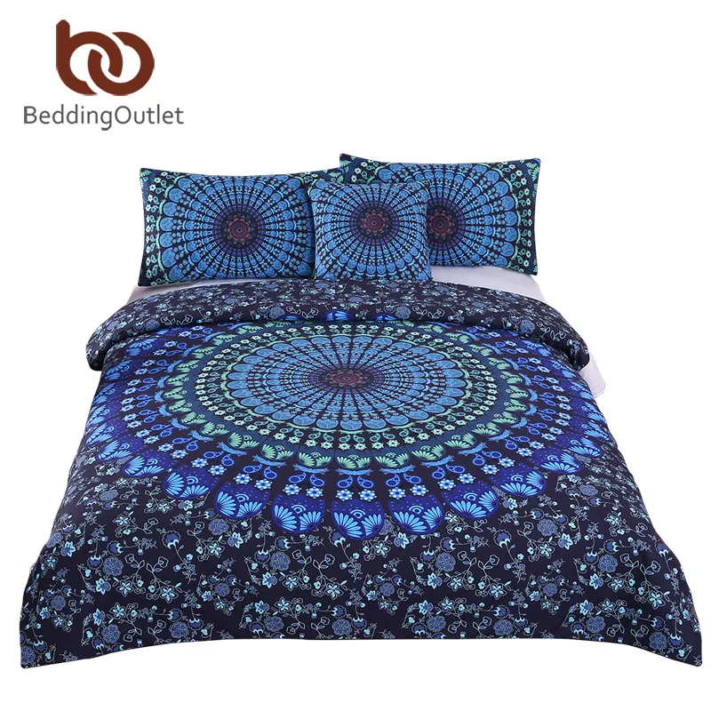 Набор BeddingOutlet из 4 предметов в стиле бохо с лунным светом пододеяльник богемном