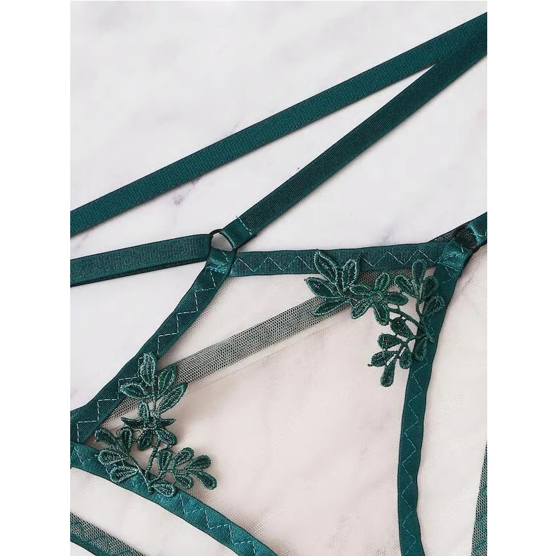 Горячее женское сексуальное кружевное лоскутное нижнее белье Babydoll Ночное белье бюстгальтер+ стринги