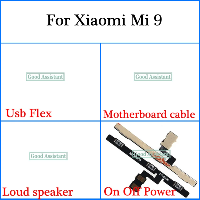 Гибкий Usb кабель для материнской платы Xiaomi Mi 9/Xiaomi 9 Global громкий динамик ВКЛ./ВЫКЛ.