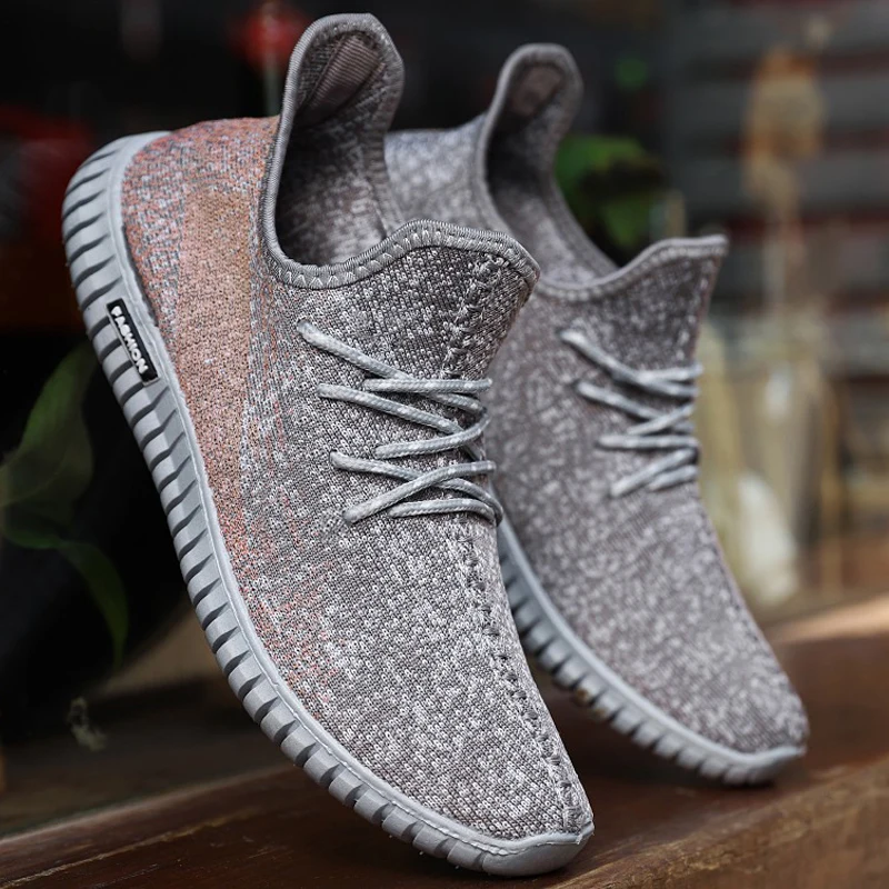 Мужские мокасины модная мужская обувь тренд сезон весна-осень flyknit для бега Calzado
