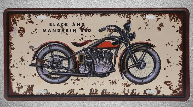 1 шт. Мотоцикл Райдер мотоцикл Harleysia фотопластины знаки брусель стена мужская