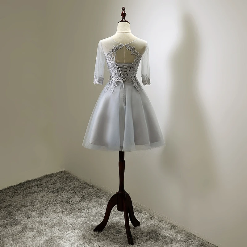 Robe de soiree короткое розовое вечернее платье на шнуровке с коротким рукавом и открытыми плечами abendkleider vestido de noche, платья для выпускного вечера