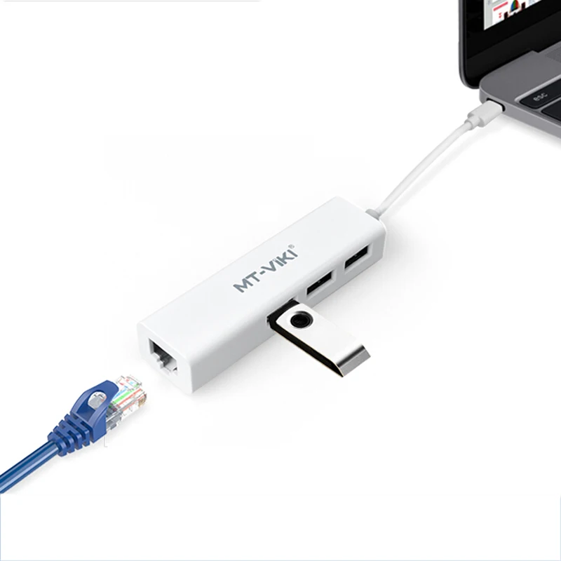 MT-VIKI USB C концентратор к USB2.0 RJ45 Type 3 1 мульти сплиттер адаптер для Lenovo Xiaomi Macbook Pro PC