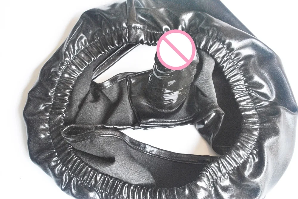 Кожаное женское нижнее белье для мастурбации трусики Пояс верности ремешок на