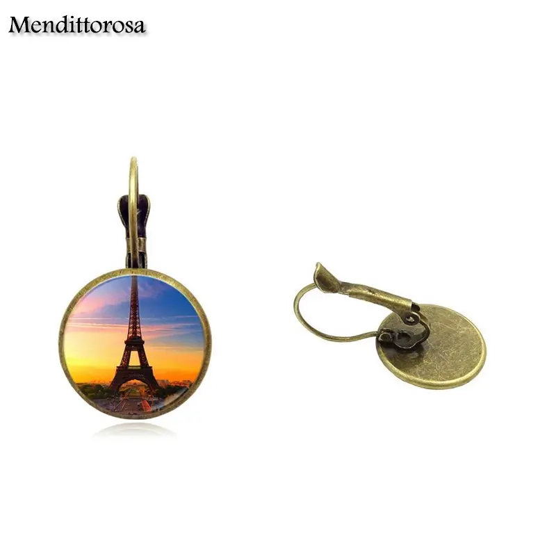 Mendittorosa Paris ювелирные изделия в виде Эйфелевой башни со стеклянным кабошоном