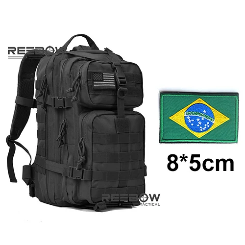 Black with BR Flag Eebow Тактический Открытый походный рюкзак для военной 3D охоты рыбалки кемпинга треккинга рюкзак - Цвет: Black with BR Flag