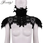 Стимпанк сексуальный Воротник с перьями и плечами кружевная накидка болеро куртка Болеро женские топы шарфы шаль костюмы на Хэллоуин гот рейв
