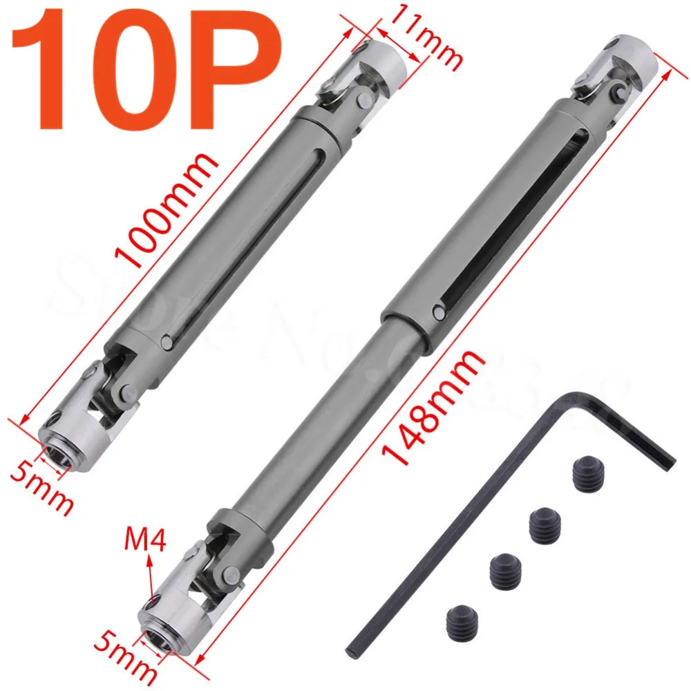 

10Pcs For HSP Pangolin 94180 Metal Aluminum Alloy Universal Driven Dogbone 180011 (18027) 1/10 RC Rock Crawler Truck