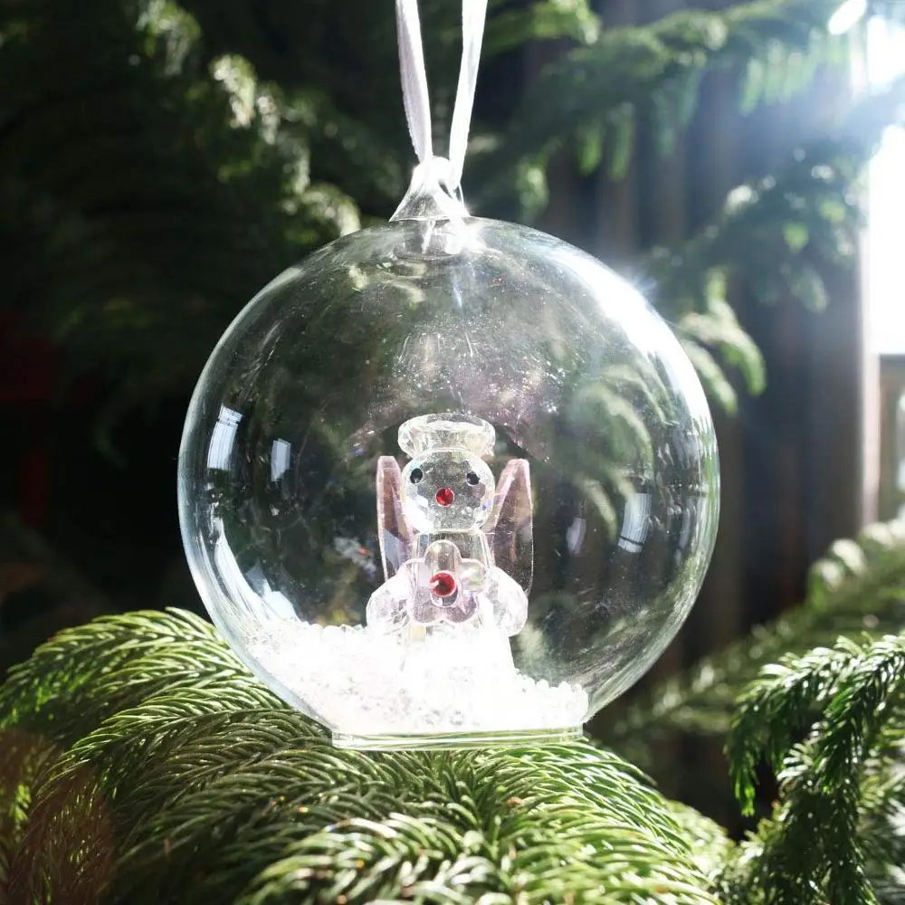 H & D Висячие стеклянные елочные шары украшения Фигурка Хрустальный Ангел в