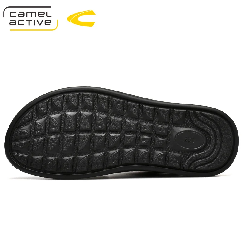 Мужские пляжные сандалии Camel Active черные повседневные Нескользящие слиперы из