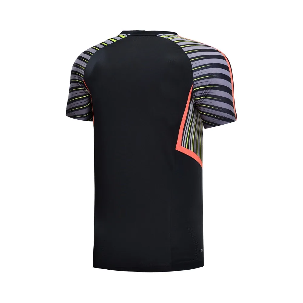 Мужские футболки для бадминтона Li Ning футболка из 100% полиэстера с дышащей
