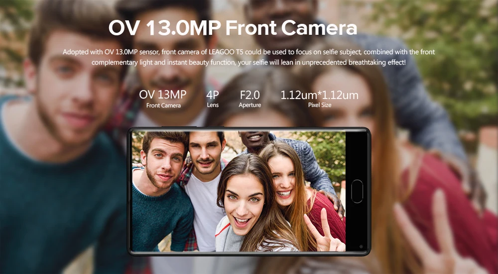 LEAGOO KIICAA MIX 4G мобильный телефон 5," полный экран Android 7,0 MTK6750T Core фронтальная камера отпечатков пальцев 3 ГБ 32 ГБ Двойная Задняя камера смартфон