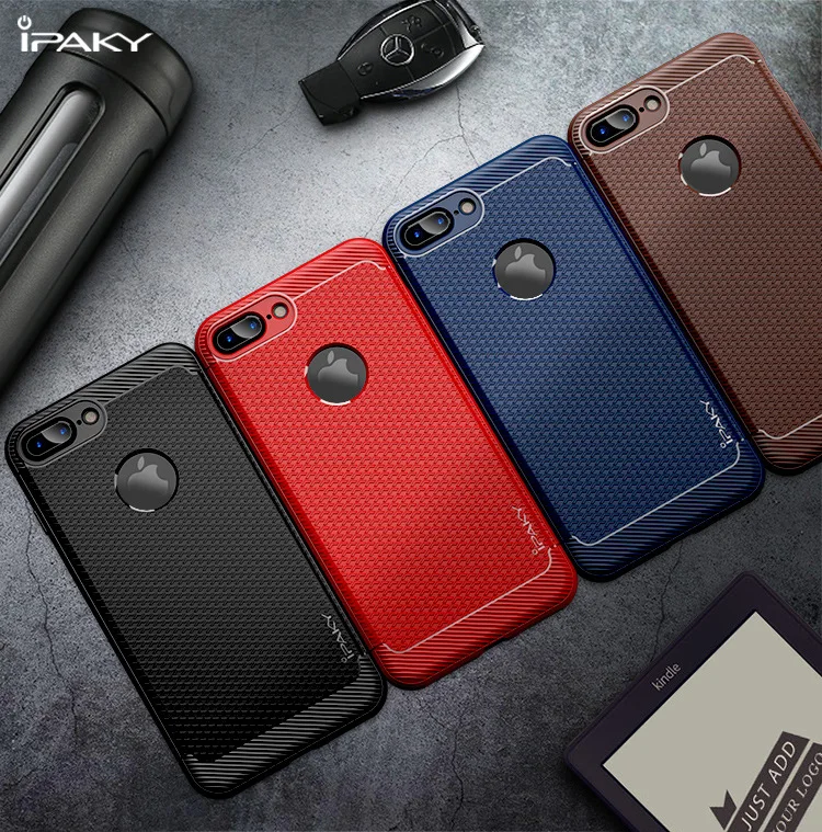 Для iPhone X Case Ipaky силиконовый мягкий чехол из ТПУ с защитой от падений и Защита задняя крышка чехол для Apple iPhone 7 8 плюс 10 8 plus чехол для телефона