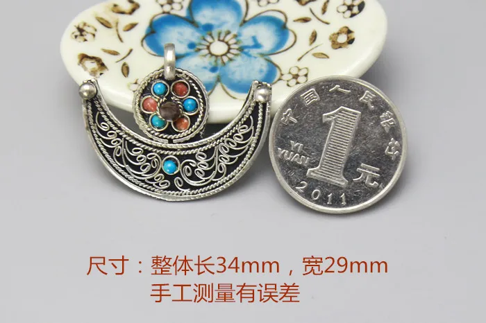 Ручная работа медные Подвески в виде Солнца и Луны тибетские тотемы Amulets TBP202|amulet