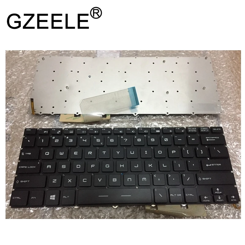 GZEELE новая клавиатура MSI GS43 GS40 GS43VR с белой подсветкой без рамки для