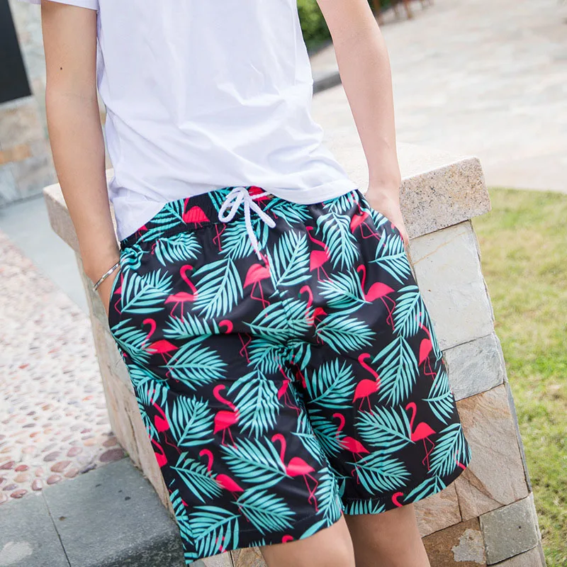 2018 модные шорты для пар Летние Гавайские пляжные влюбленных Бермуды купальные
