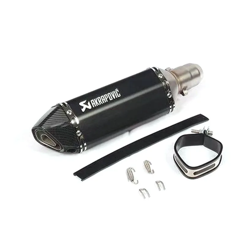 Для Байк 51 мм Unversal Akrapovic глушитель для мотоцикла Трубы Лазерная Маркировочная наклейка нержавеющей углеродного волокна дБ убийца - Цвет: Зеленый