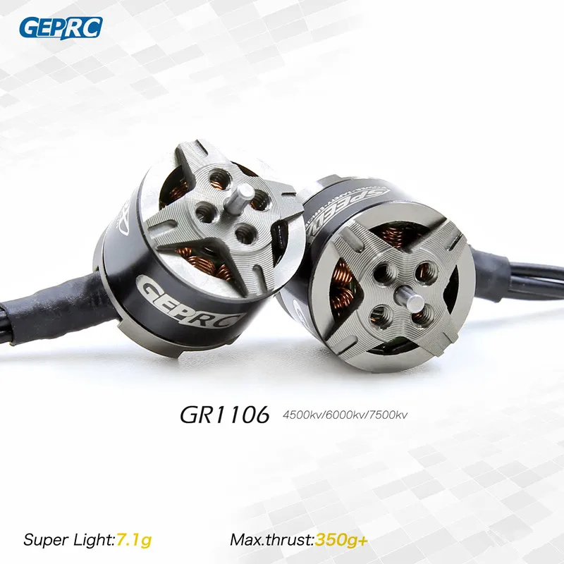 GEPRC GEP GR1106 1106 бесщеточный двигатель 4500KV 6000KV 7500KV Высокое качество для RC DIY FPV Racing Drone