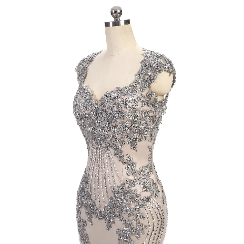 Кафтан Вечернее платье Сексуальное Милое вечернее платье без рукавов robe De Soiree vestido de festa серое вечернее платье Русалка