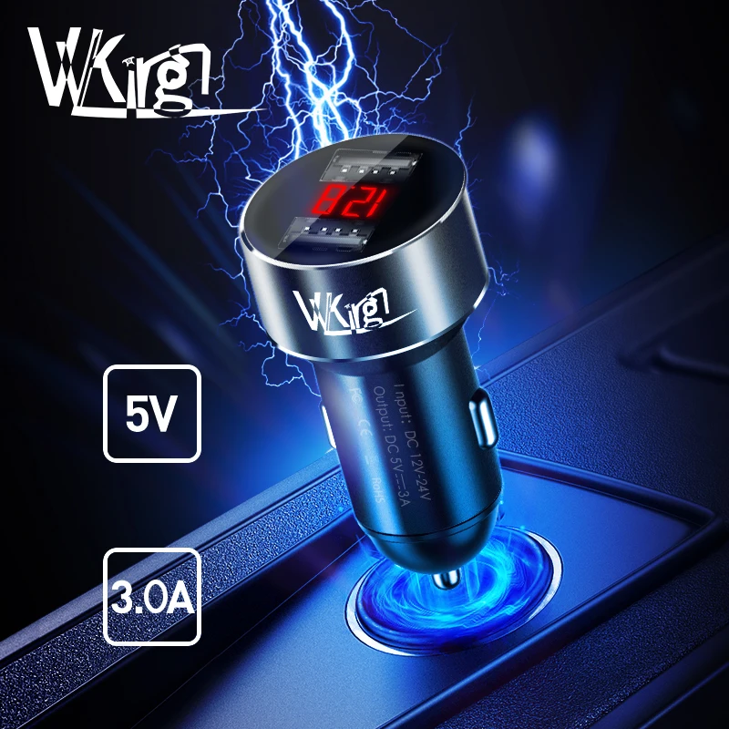 VVKing двойной зарядное устройство USB 5 V 3.0A Max для huawei Xiaomi samsung iPhone X 8 Plus телефон планшет автомобильный адаптер dvr USB металлическое зарядное устройство