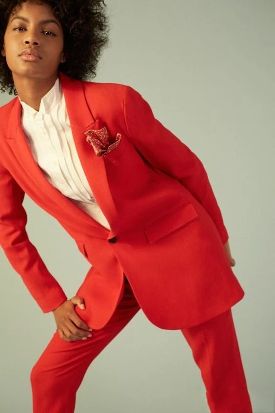 Женский деловой костюм куртка на заказ + брюки 2 шт. с длинным рукавом Офисная