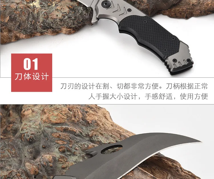 Нож Karambit, охотничьи ножи, походный инструмент, тактический нож для выживания, G10, ручка из нержавеющей стали, нож-коготь с коробкой