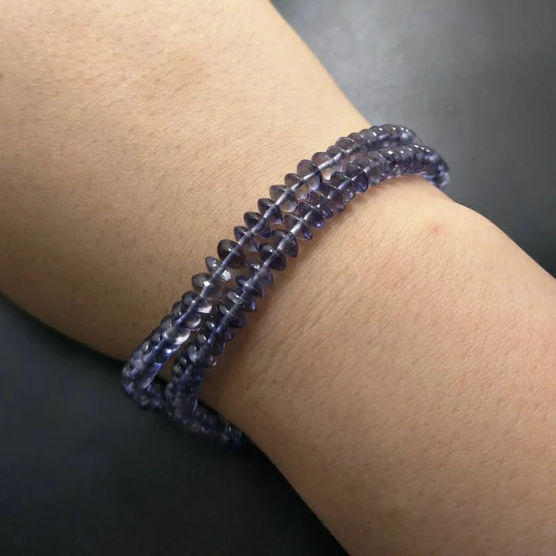 Tbj DIY Естественный голубой айолит свободные драгоценных камней бусы для браслет и