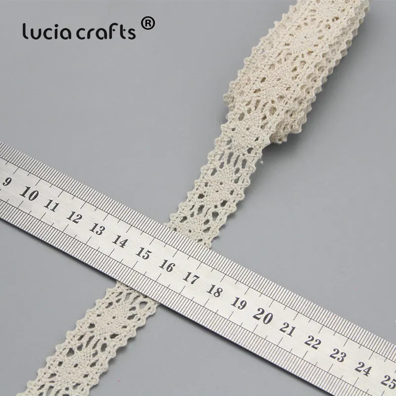 Lucia crafts 2y/6y отделка слоновой кости Хлопок крючком кружева ленты одежда швейная ткань материал DIY аксессуары ручной работы N0105