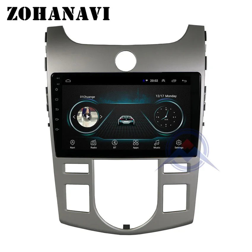 ZOHANAVI 9 дюймов Android 9,0 2.5D автомобильный DVD gps для KIA Forte Cerato 2008- Автомобильный Радио gps навигация головное устройство встроенный wifi