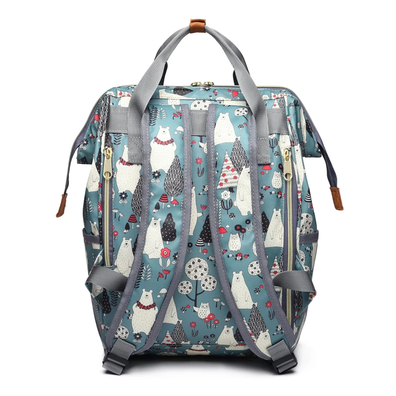 [NEW]LEQUEEN Diaper Bag Mini Bear Forest Hand Painted Cartoon Waterproof Nappy Baby Care Travel Backpack Maternity | Мать и ребенок
