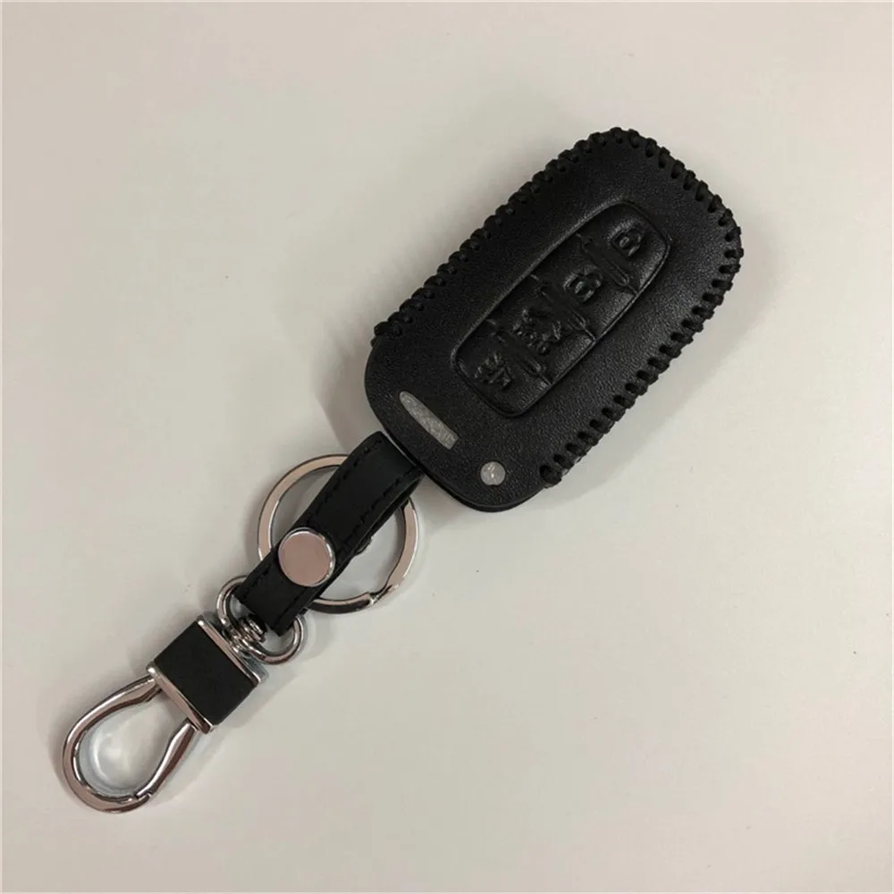 F Type black thread Чехол для ключей, автомобильный кошелек, чехол для ключей, брелок для ключей, авто ключ, смарт-аксессуары из ПУ, товары для стайлинга hyundai Creta ix25-17 - Название цвета: F Type black thread