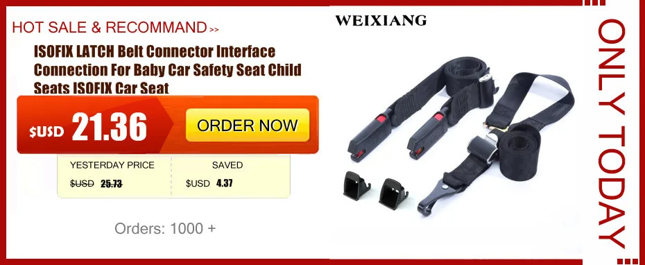 For VW Passat Car Seat ISOFIX Belt Connector Interfaces Guide Bracket Retainer Car Baby Child Chair Safety Seat Belts Holder