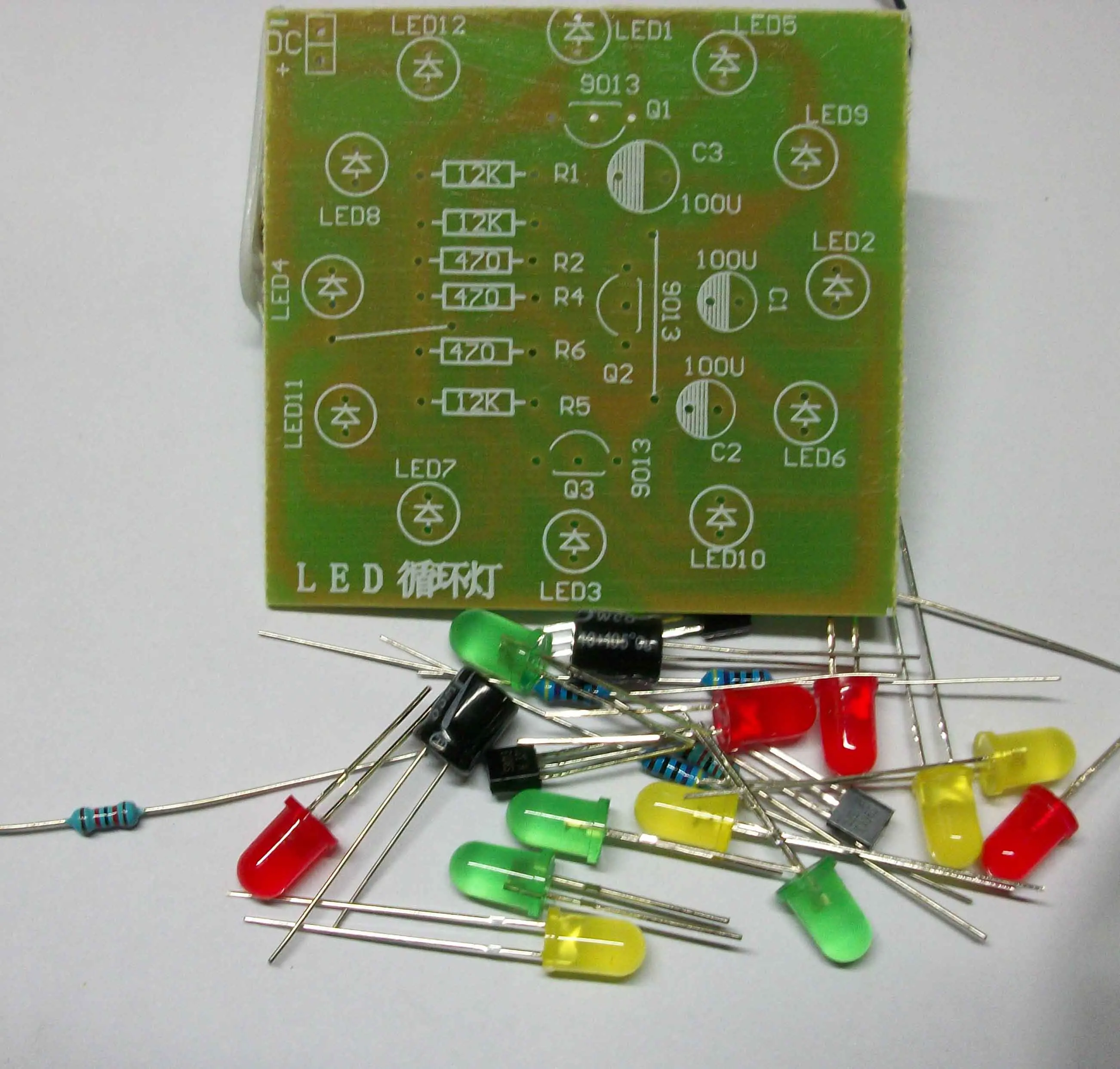 LED light kit parts water cycle lights DIY electronics soldering electronic production practice with battery box | Электронные