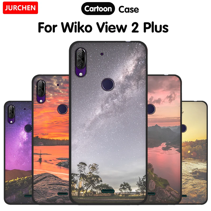 JURCHEN красивый дизайн искусственная кожа ТПУ для Wiko View 2 Plus чехол 5 93 дюйма мягкий