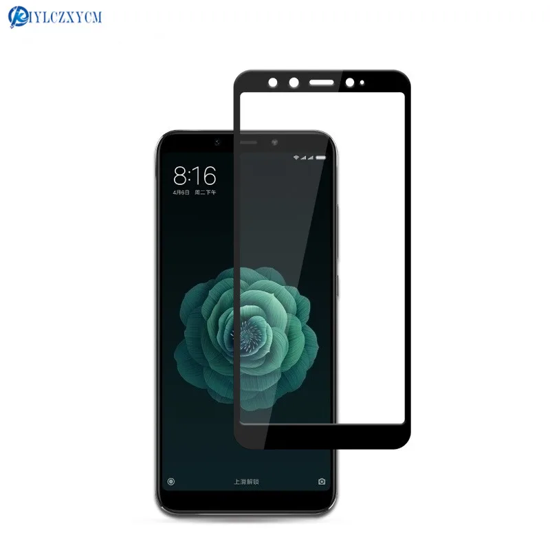 KIYLCZXYCM For Xiaomi 6 X Full coverage Tempered Glass Screen Protector 2.5D 9h Safety Protective Film xiaomi 6x//A2 10 pcs | Мобильные